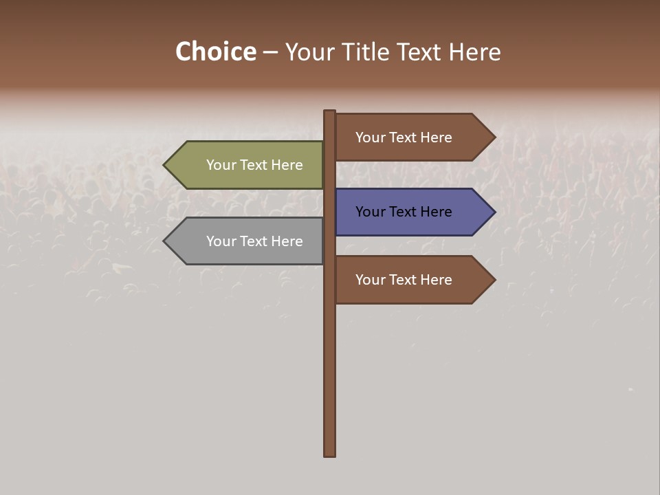 A Large Group Of People In A Crowd Powerpoint Template PowerPoint Template