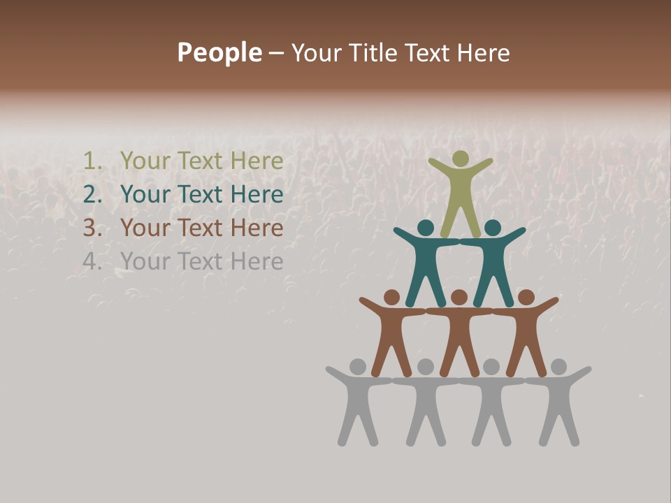 A Large Group Of People In A Crowd Powerpoint Template PowerPoint Template