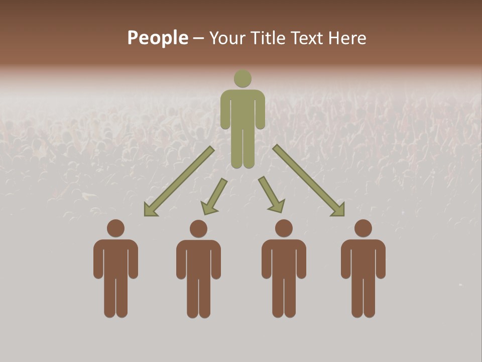 A Large Group Of People In A Crowd Powerpoint Template PowerPoint Template