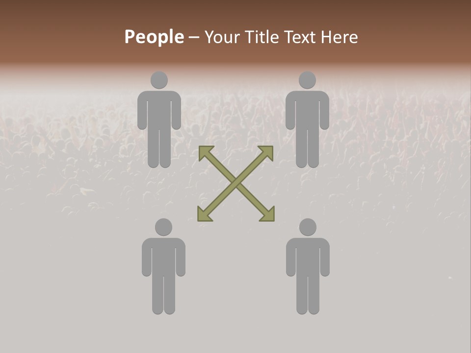 A Large Group Of People In A Crowd Powerpoint Template PowerPoint Template