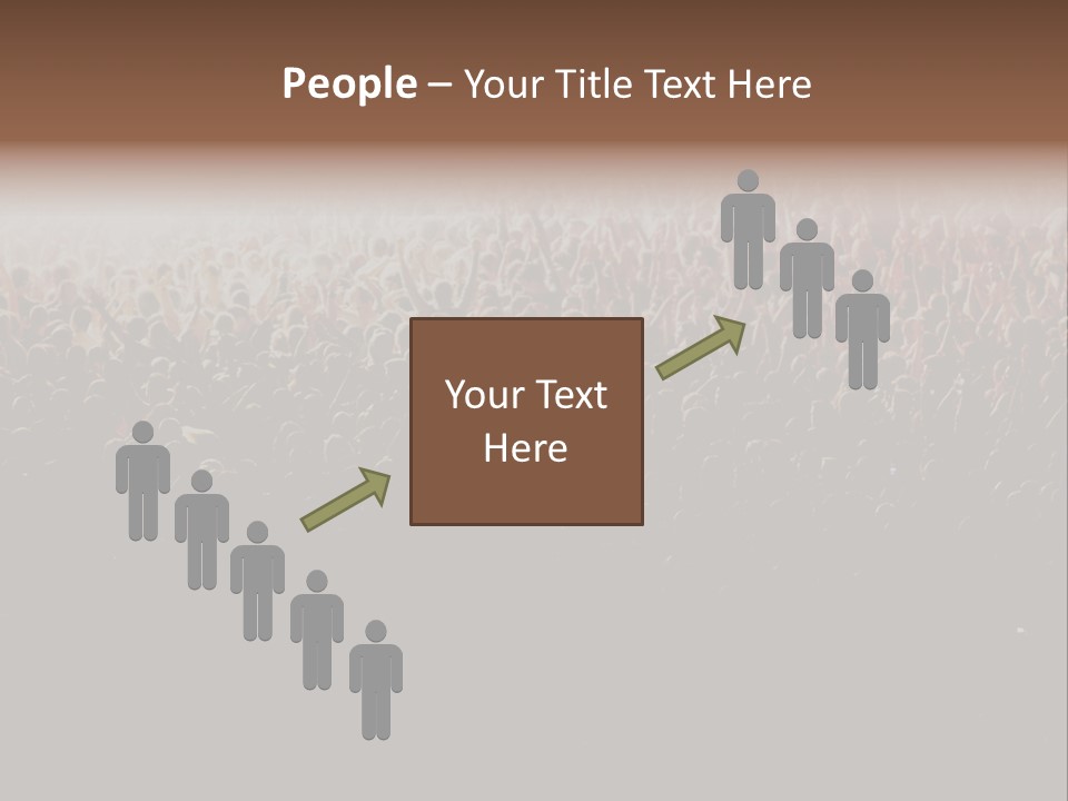 A Large Group Of People In A Crowd Powerpoint Template PowerPoint Template