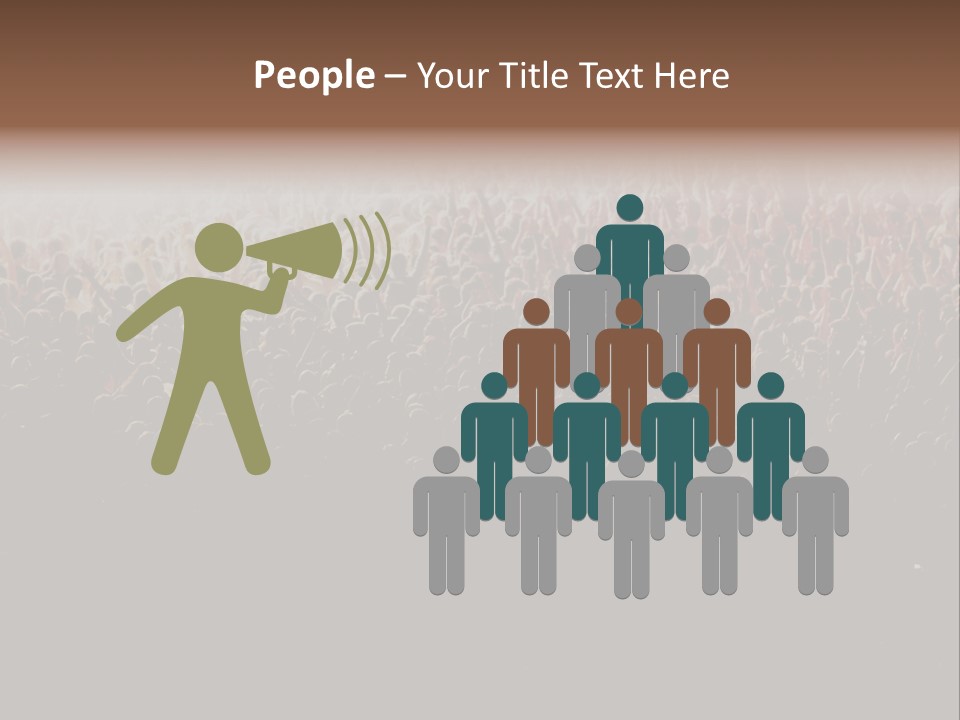 A Large Group Of People In A Crowd Powerpoint Template PowerPoint Template