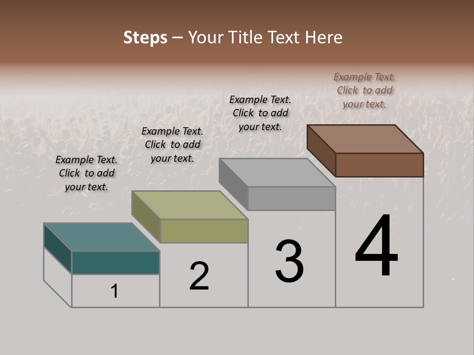 A Large Group Of People In A Crowd Powerpoint Template PowerPoint Template