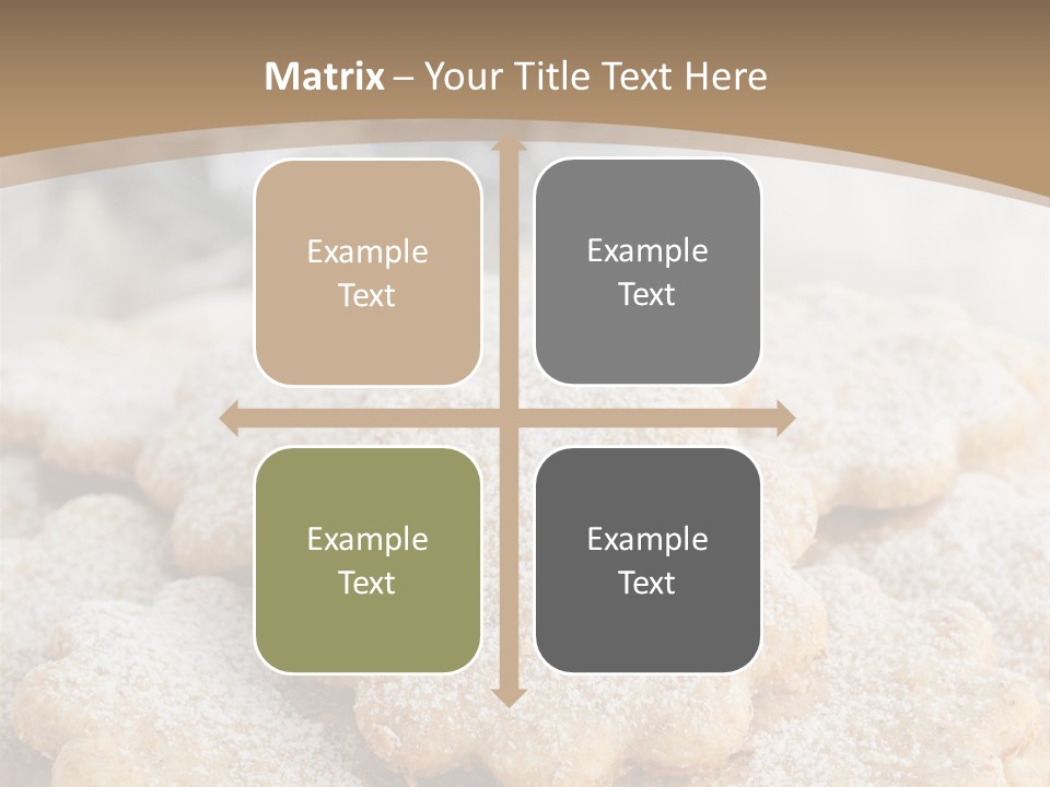 Powdered Gingerbread Cookies Pastry PowerPoint Template