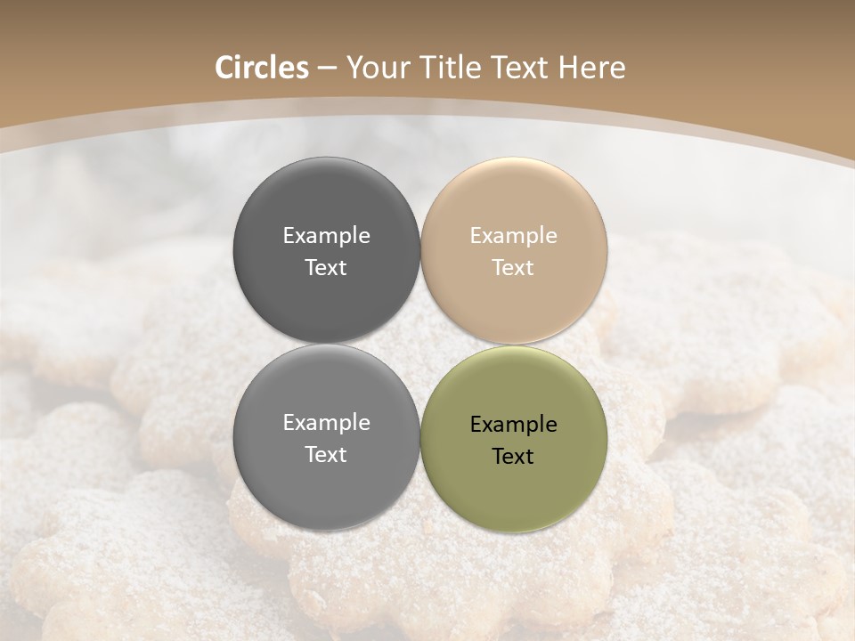 Powdered Gingerbread Cookies Pastry PowerPoint Template