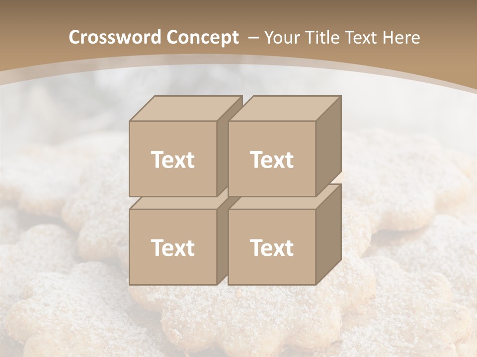 Powdered Gingerbread Cookies Pastry PowerPoint Template