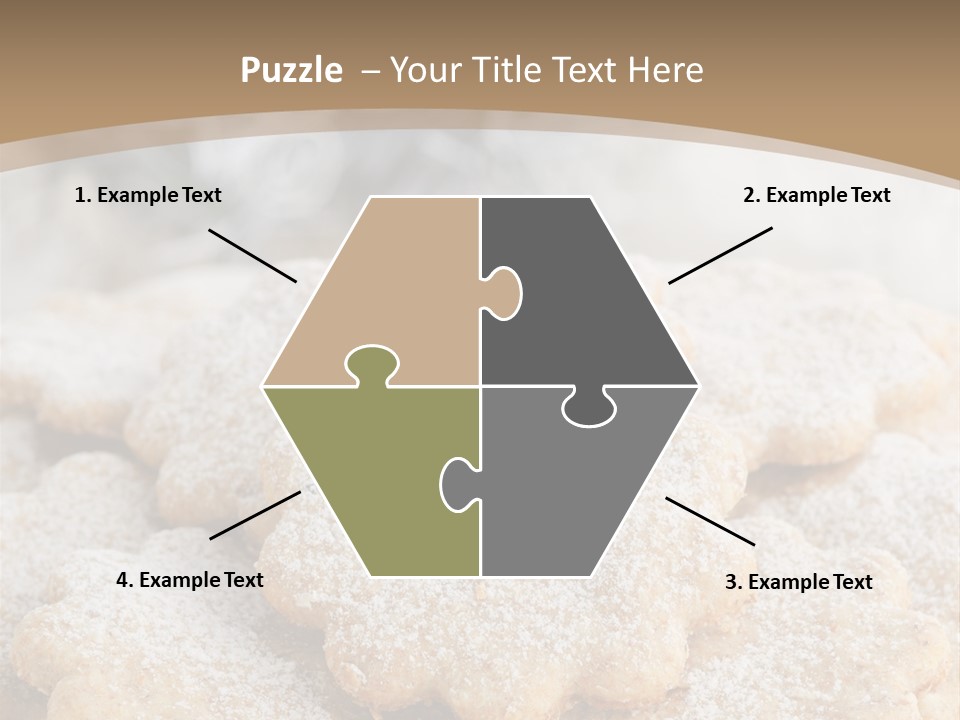 Powdered Gingerbread Cookies Pastry PowerPoint Template