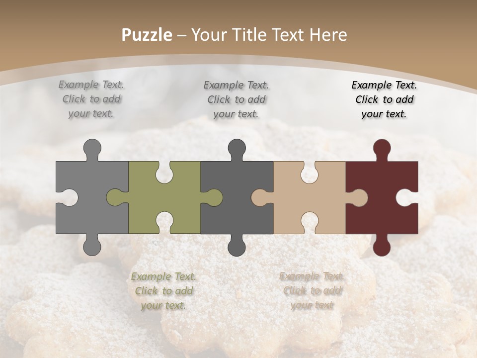 Powdered Gingerbread Cookies Pastry PowerPoint Template