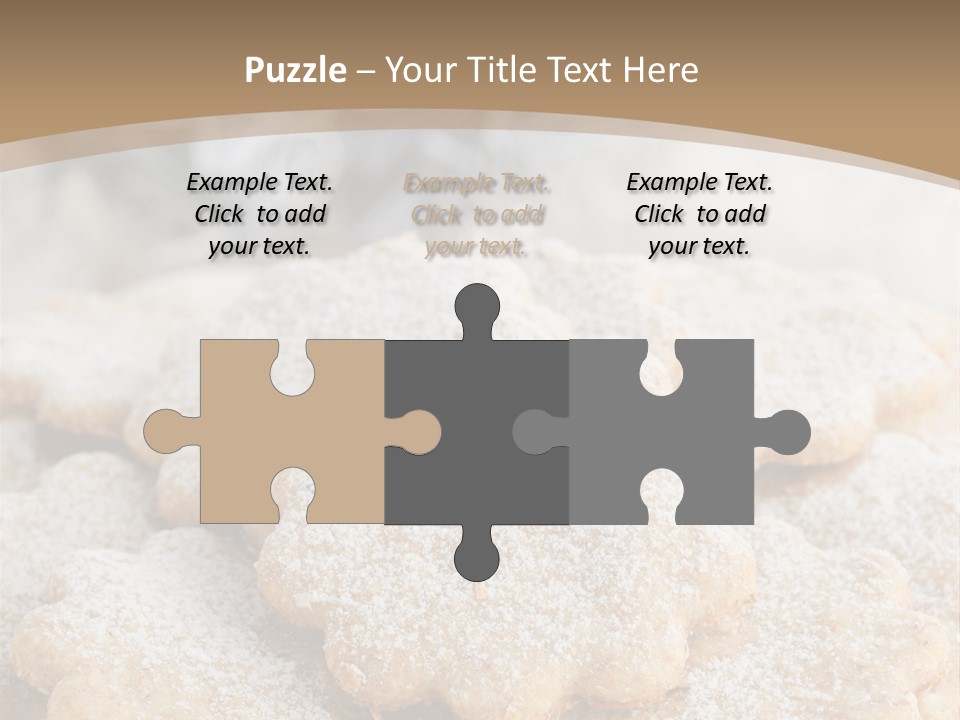 Powdered Gingerbread Cookies Pastry PowerPoint Template