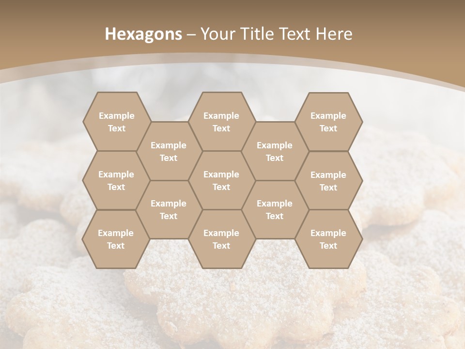 Powdered Gingerbread Cookies Pastry PowerPoint Template