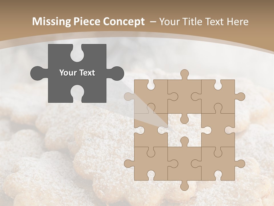 Powdered Gingerbread Cookies Pastry PowerPoint Template