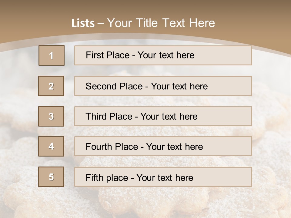 Powdered Gingerbread Cookies Pastry PowerPoint Template