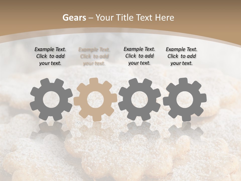 Powdered Gingerbread Cookies Pastry PowerPoint Template