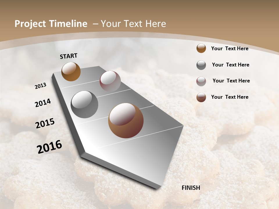 Powdered Gingerbread Cookies Pastry PowerPoint Template
