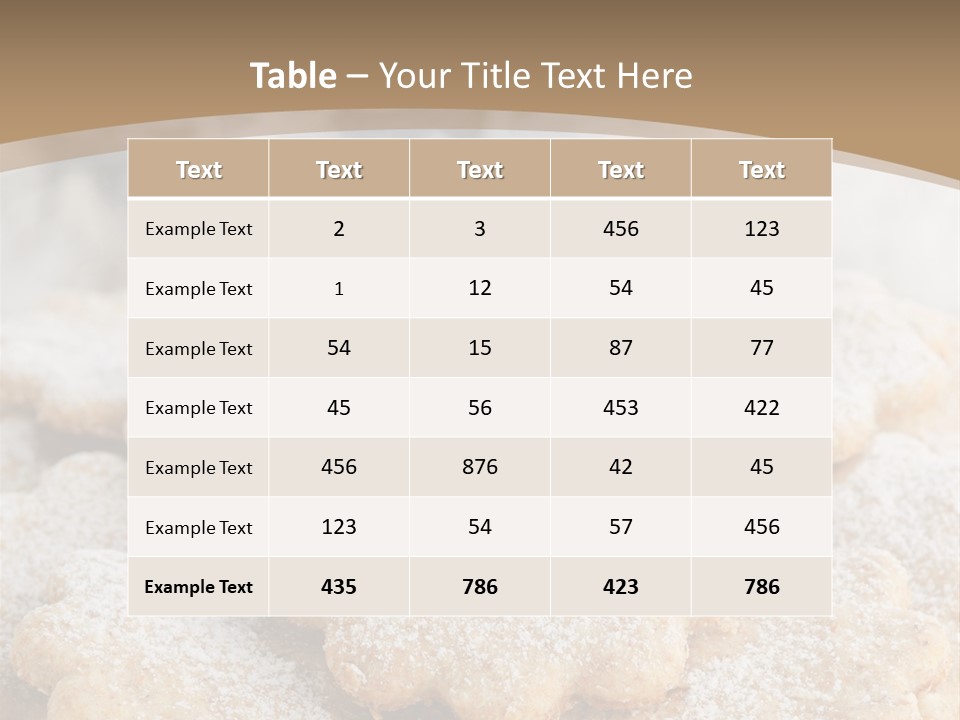 Powdered Gingerbread Cookies Pastry PowerPoint Template