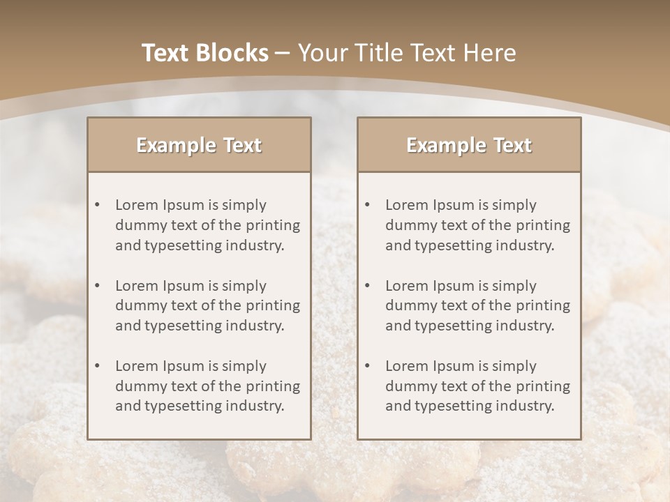 Powdered Gingerbread Cookies Pastry PowerPoint Template