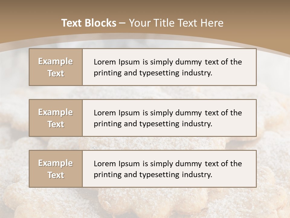 Powdered Gingerbread Cookies Pastry PowerPoint Template
