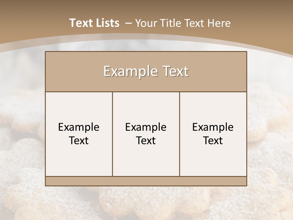 Powdered Gingerbread Cookies Pastry PowerPoint Template