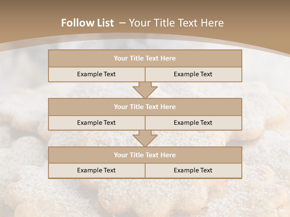 Powdered Gingerbread Cookies Pastry PowerPoint Template