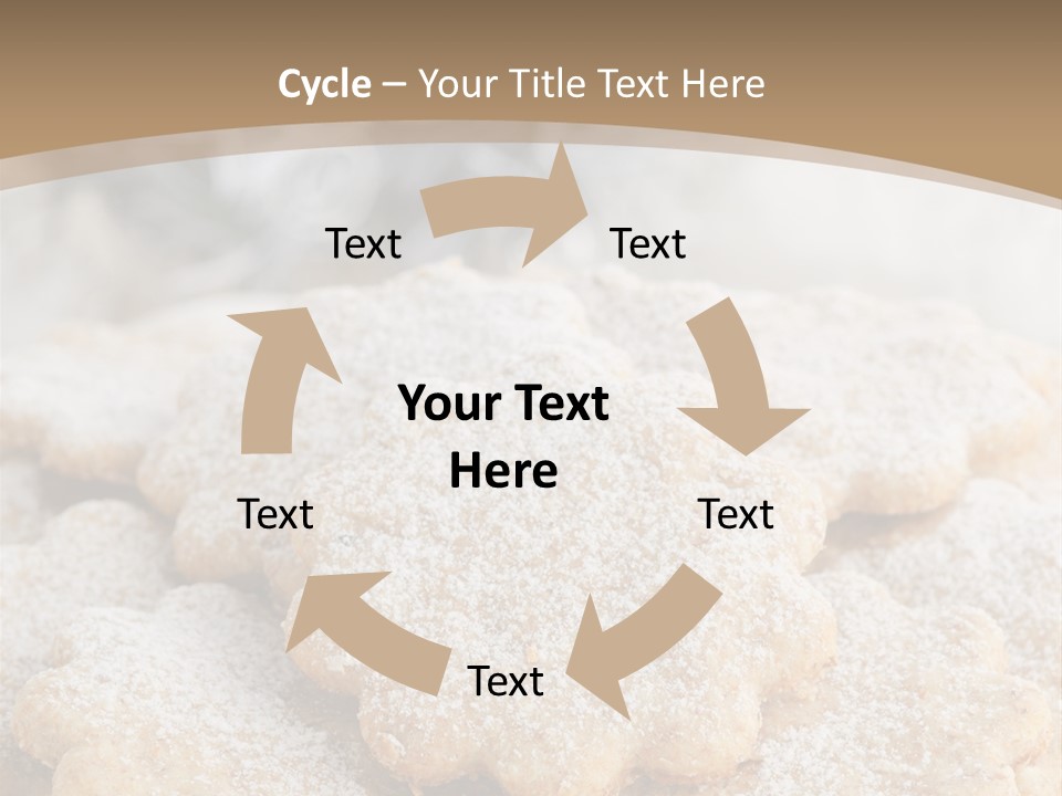 Powdered Gingerbread Cookies Pastry PowerPoint Template
