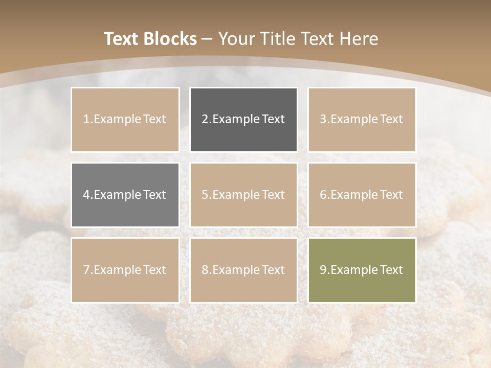 Powdered Gingerbread Cookies Pastry PowerPoint Template