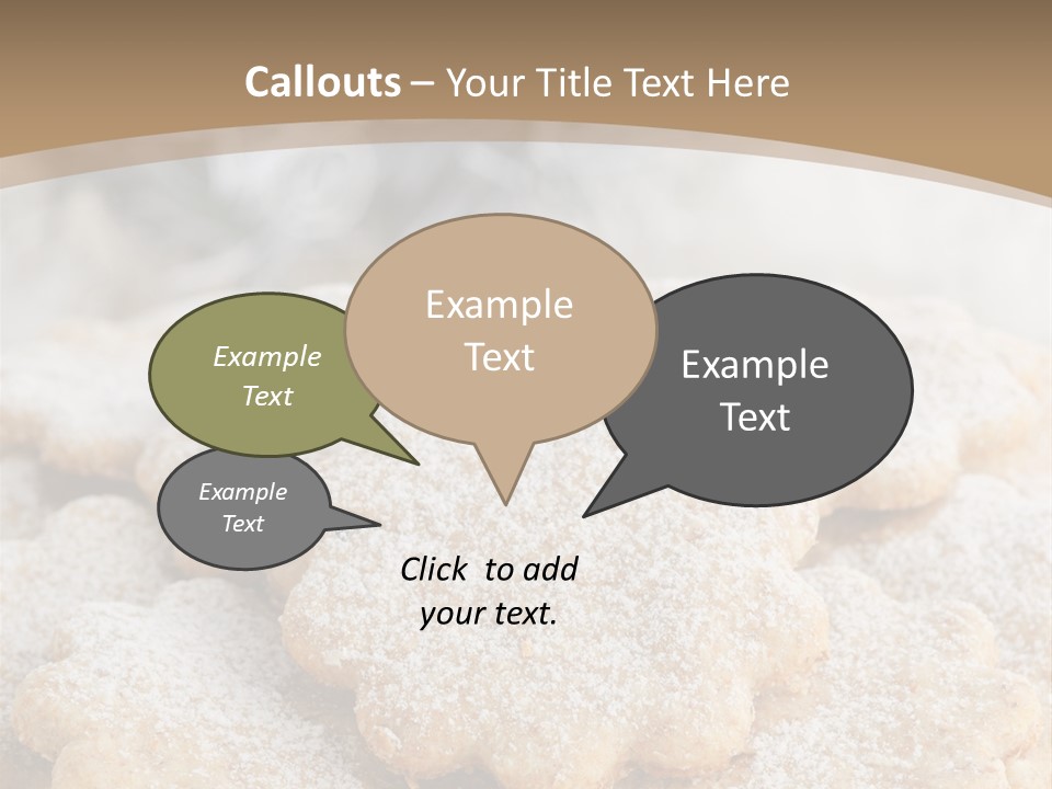 Powdered Gingerbread Cookies Pastry PowerPoint Template