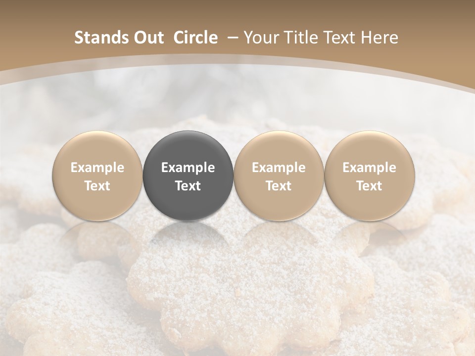 Powdered Gingerbread Cookies Pastry PowerPoint Template