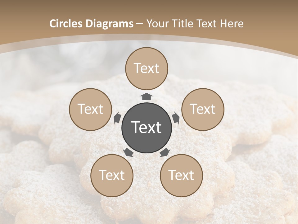 Powdered Gingerbread Cookies Pastry PowerPoint Template