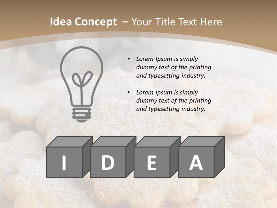 Powdered Gingerbread Cookies Pastry PowerPoint Template