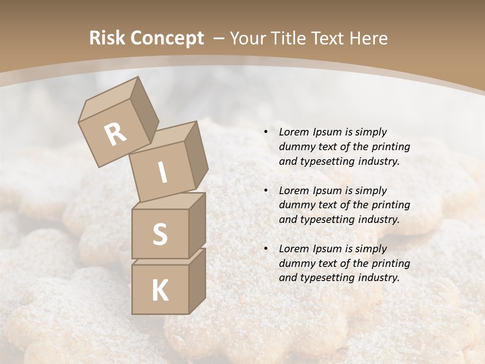 Powdered Gingerbread Cookies Pastry PowerPoint Template