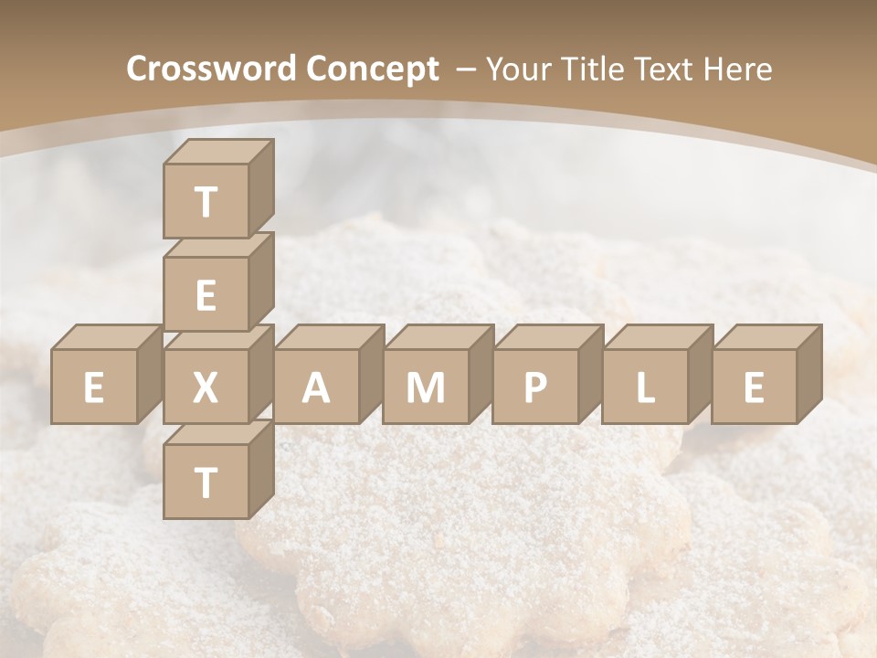 Powdered Gingerbread Cookies Pastry PowerPoint Template