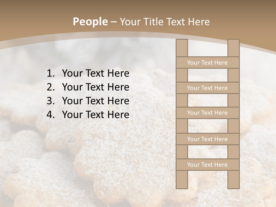 Powdered Gingerbread Cookies Pastry PowerPoint Template