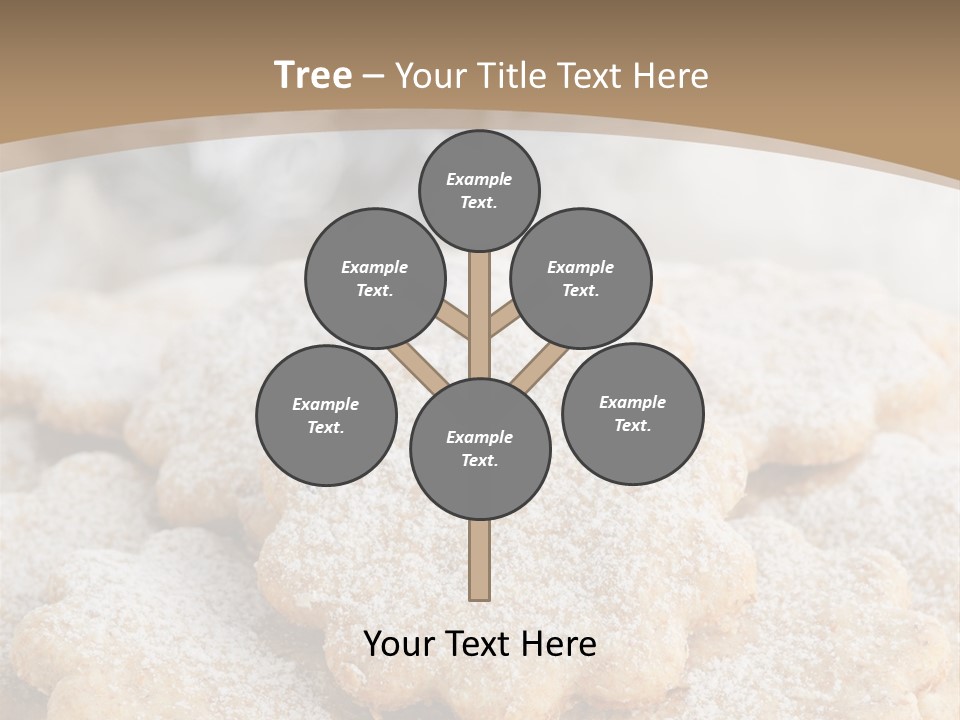 Powdered Gingerbread Cookies Pastry PowerPoint Template