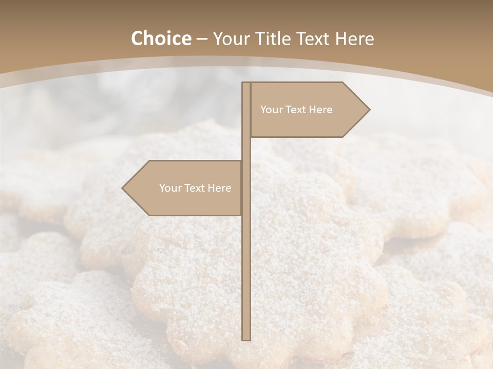 Powdered Gingerbread Cookies Pastry PowerPoint Template