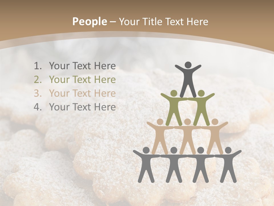 Powdered Gingerbread Cookies Pastry PowerPoint Template