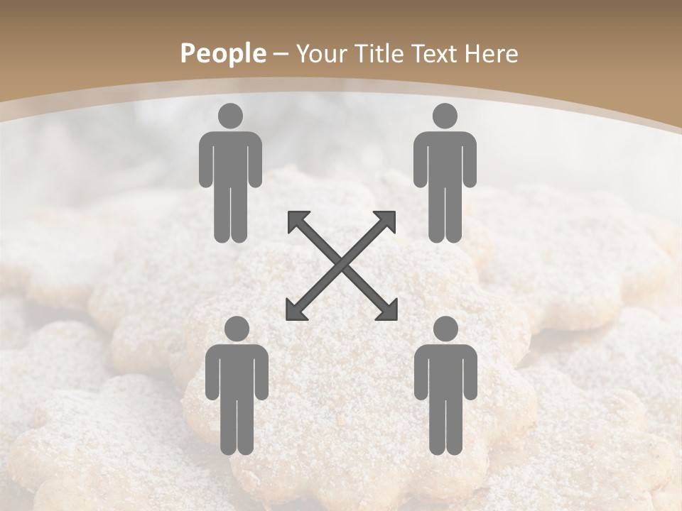 Powdered Gingerbread Cookies Pastry PowerPoint Template
