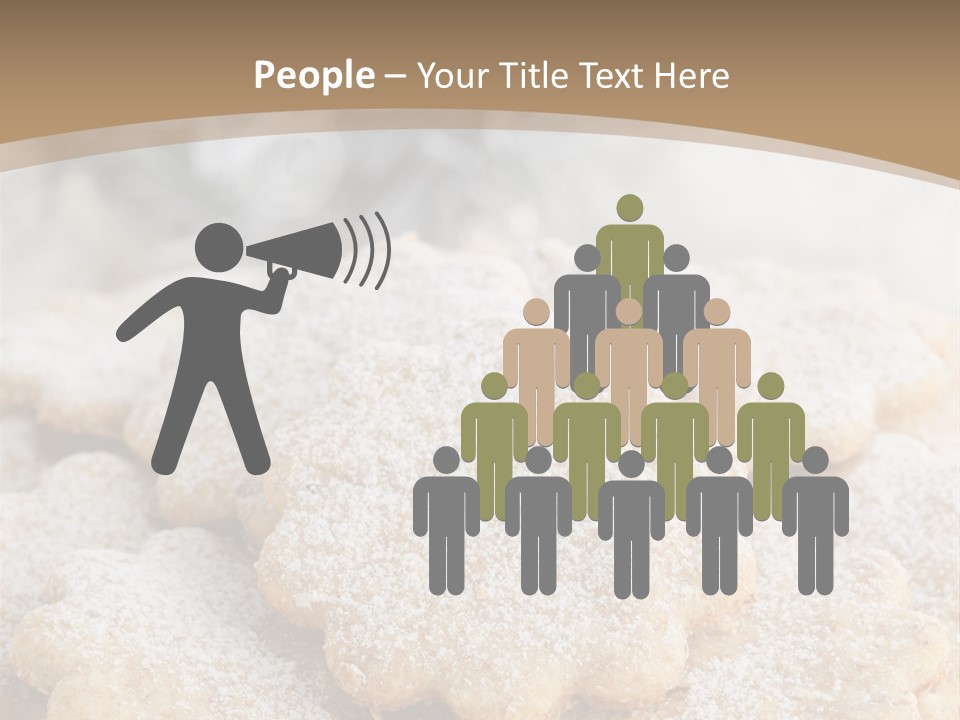 Powdered Gingerbread Cookies Pastry PowerPoint Template