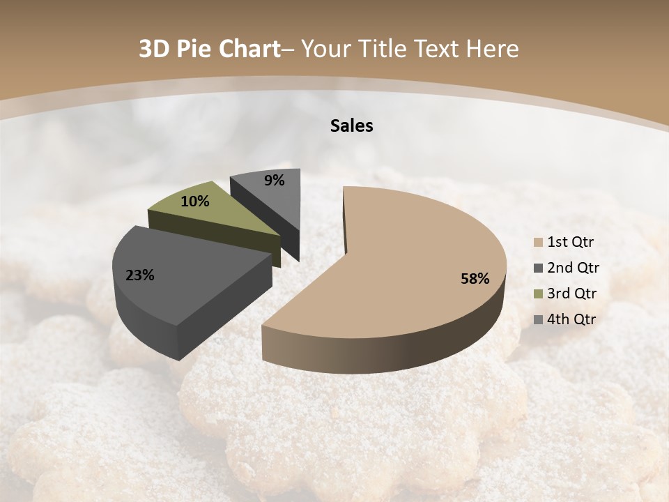 Powdered Gingerbread Cookies Pastry PowerPoint Template