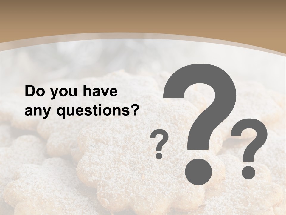 Powdered Gingerbread Cookies Pastry PowerPoint Template