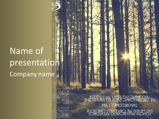 Shine Morning Nature PowerPoint Template