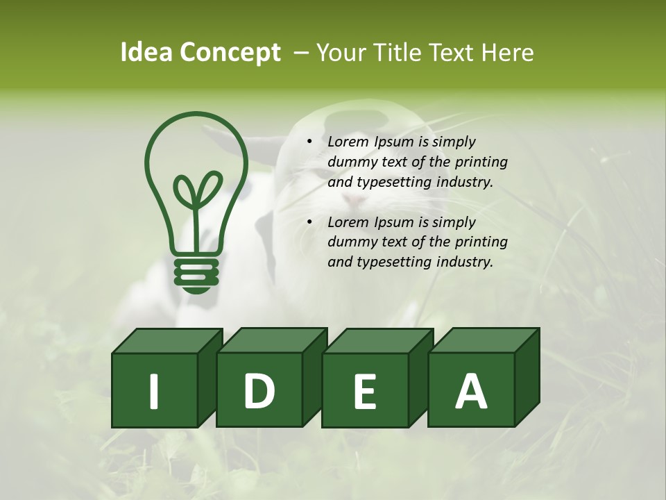 Horns Sheep White PowerPoint Template