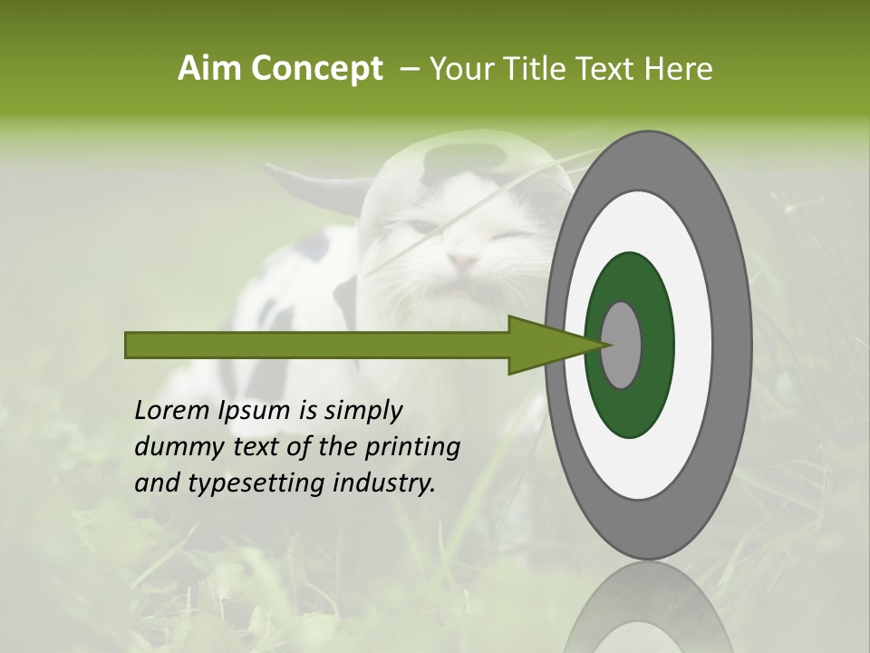 Horns Sheep White PowerPoint Template