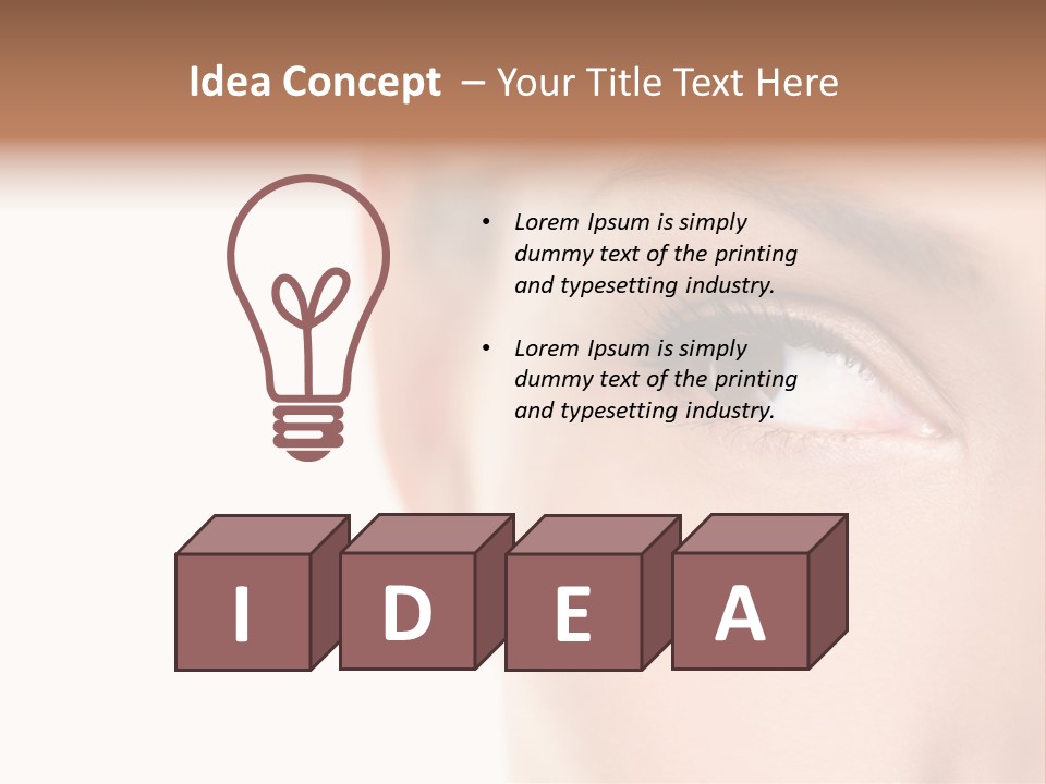 Eyelid Skin Healthy PowerPoint Template