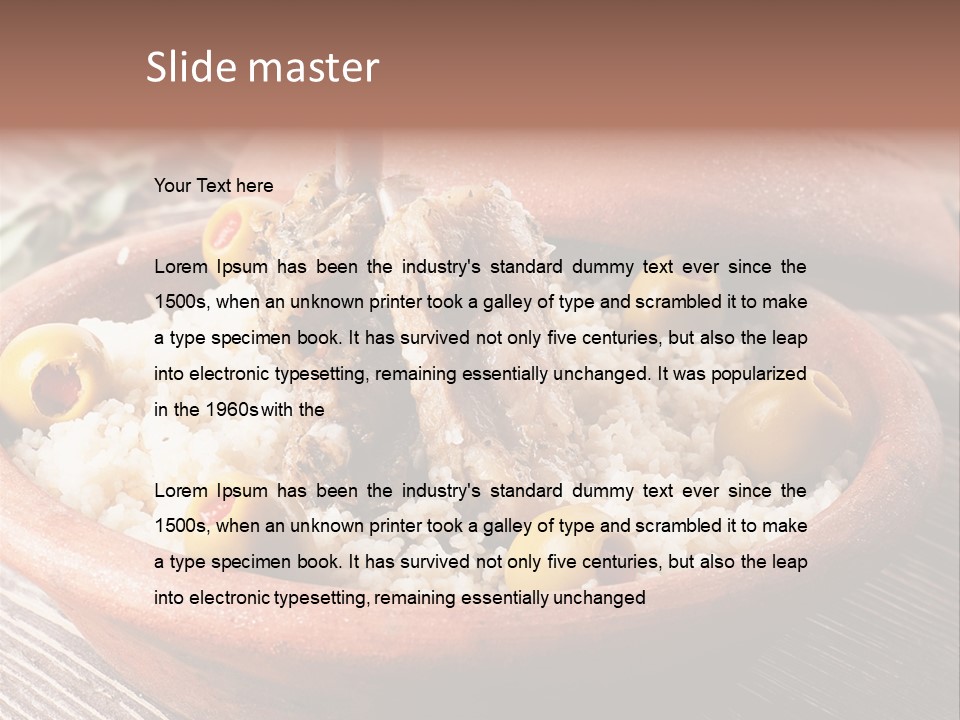 Oriental Lamb Dishware PowerPoint Template