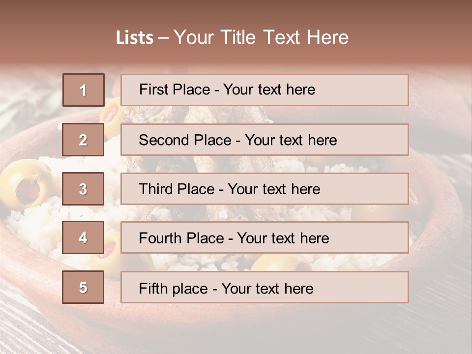 Oriental Lamb Dishware PowerPoint Template