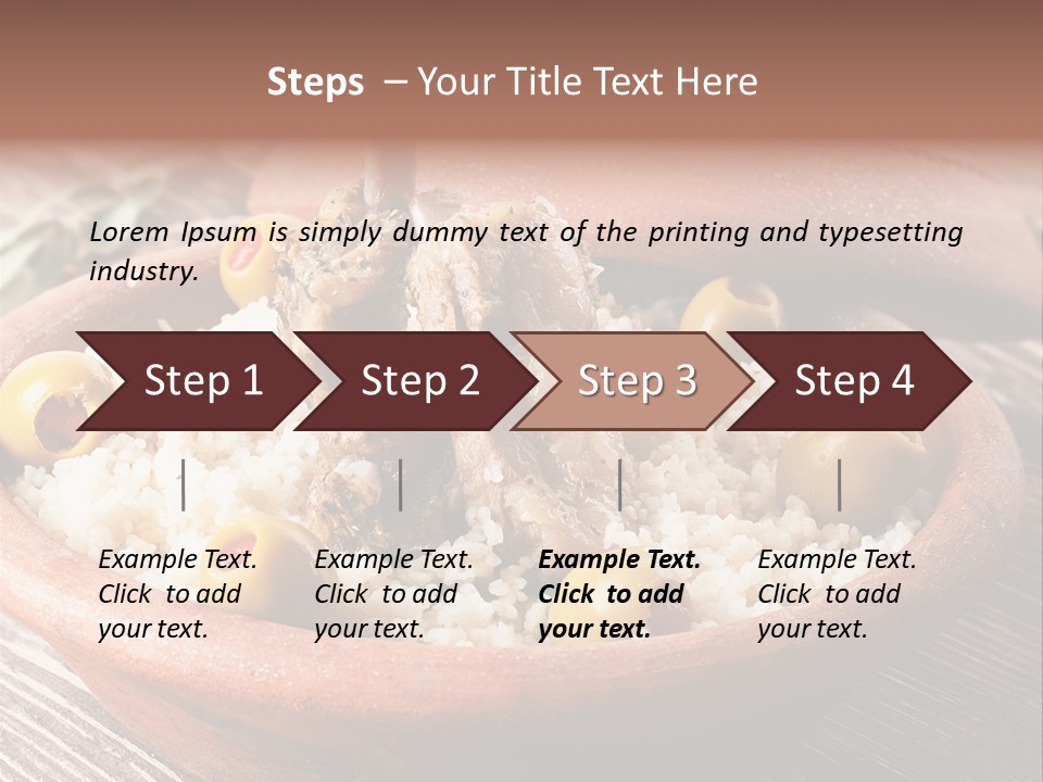 Oriental Lamb Dishware PowerPoint Template