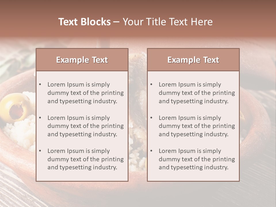 Oriental Lamb Dishware PowerPoint Template