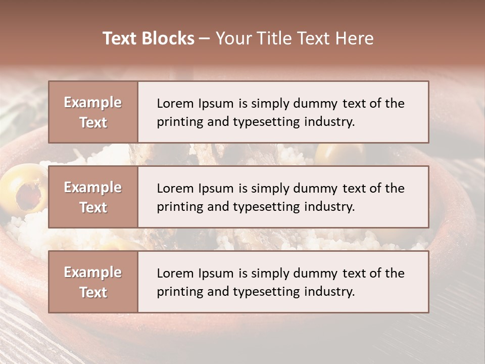 Oriental Lamb Dishware PowerPoint Template
