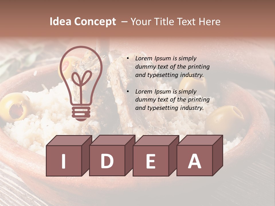 Oriental Lamb Dishware PowerPoint Template