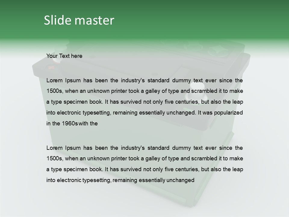 Isolated Electricity Only PowerPoint Template